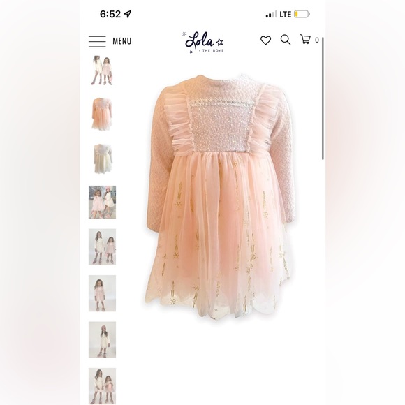 Lola and Boys pink long sleeve size 7/8 dress - Picture 11 of 12